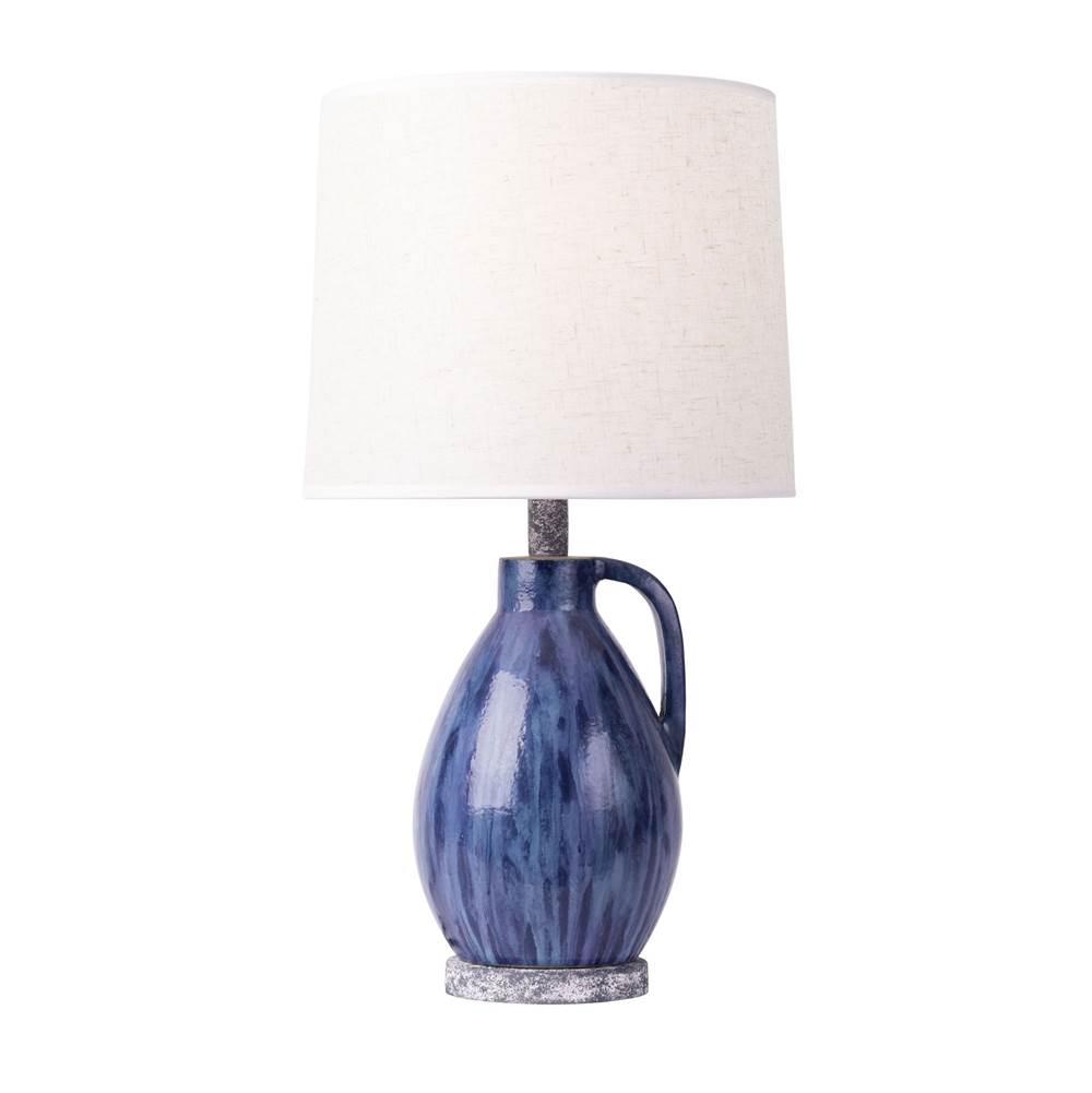 Varaluz 395T01AAYLU Apothecary Gray,Blue Lustro Avesta 1-lt Ceramic Table Lamp - Apothecary Gray/blue Lustro Image 1