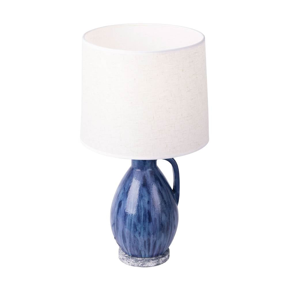 Varaluz Avesta 1-lt Ceramic Table Lamp - Apothecary Gray/blue Lustro