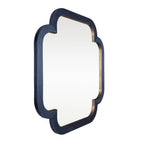 Varaluz 455MI50A Dark Blue Grasscloth,Weathered Brass Swiss 50x50 Wall Mirror - Dark Blue Grasscloth/weathered Brass Image 4