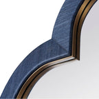 Varaluz 455MI50A Dark Blue Grasscloth,Weathered Brass Swiss 50x50 Wall Mirror - Dark Blue Grasscloth/weathered Brass Image 2