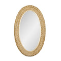 Varaluz 457MI24FGN French Gold,Natural Seagrass Athena 24x40 Oval Wall Mirror - French Gold/natural Seagrass Image 1