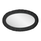 Varaluz Athena 24x40 Oval Wall Mirror - French Gold/natural Seagrass