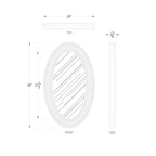 Varaluz 457MI24MBB Matte Black,Black Seagrass Athena 24x40 Oval Wall Mirror - Matte Black/black Seagrass Image 2