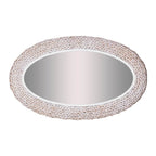 Varaluz Athena 24x40 Oval Wall Mirror - French Gold/natural Seagrass