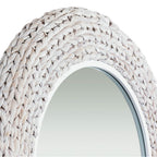 Varaluz 457MI24MWW Matte White,Whitewash Seagrass Athena 24x40 Oval Wall Mirror - Matte White/whitewash Seagrass Image 2