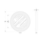 Varaluz 457MI30MBB Matte Black,Black Seagrass Athena 30-in Round Wall Mirror - Matte Black/black Seagrass Image 2