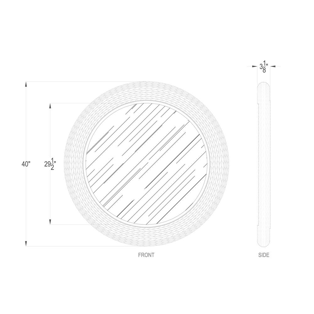 Varaluz 457MI40FGN French Gold,Natural Seagrass Athena 40-in Round Wall Mirror - French Gold/natural Seagrass Image 2