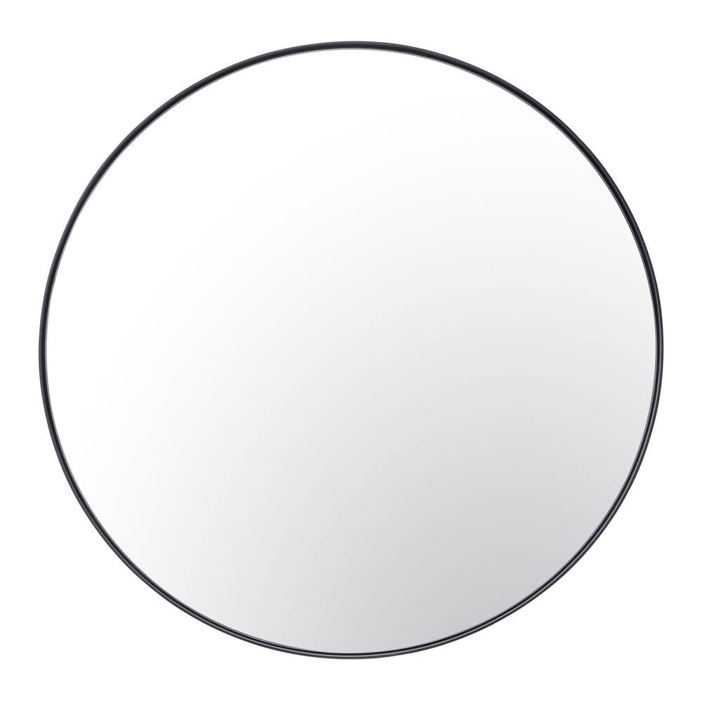 Varaluz 458MI30BL Black Tablet 30-in Round Wall Mirror - Black Image 1