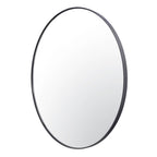 Varaluz Tablet 30-in Round Wall Mirror - Black