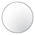 Varaluz 458MI40BL Black Tablet 40-in Round Wall Mirror - Black Image 1