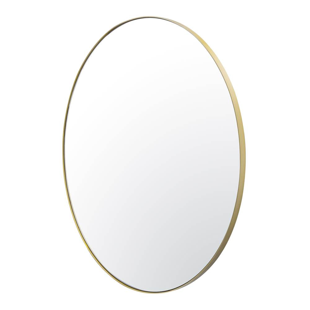 Varaluz Tablet 40-in Round Wall Mirror - Black
