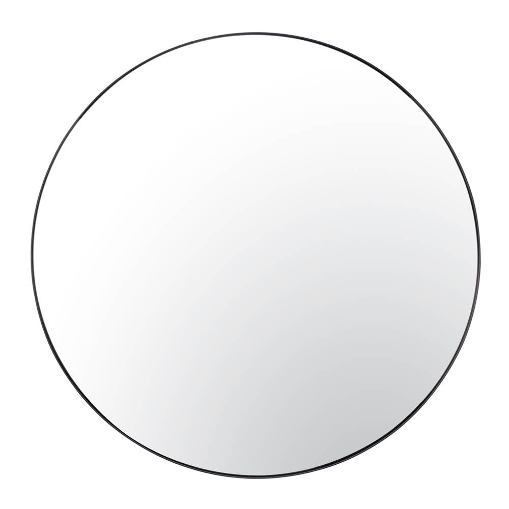 Varaluz 458MI50BL Black Tablet 50-in Round Wall Mirror - Black Image 1