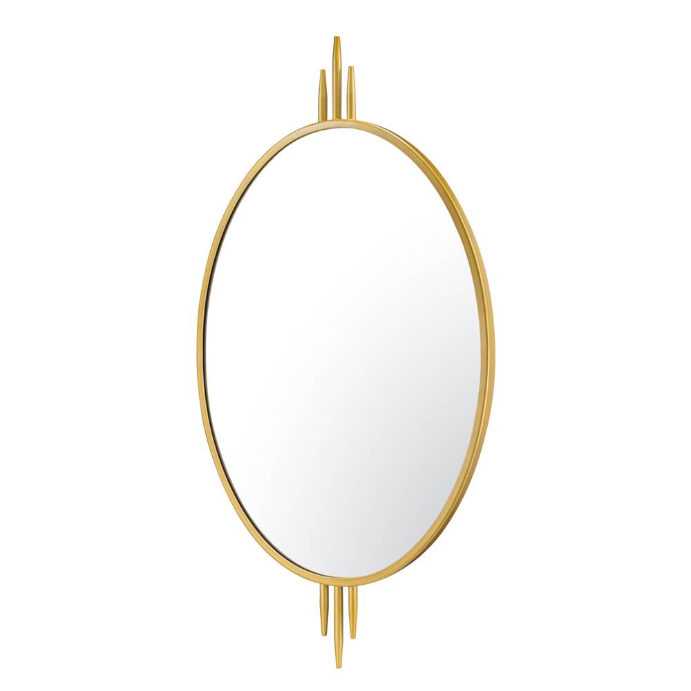 Varaluz 460MI22GO Gold Propaganda 22x41 Oval Wall Mirror - Gold Image 1