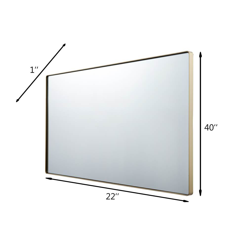 Varaluz 4DMI0108 Gold Kye 22x40 Rounded Rectangular Wall Mirror - Gold Image 2