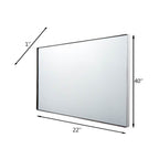 Varaluz 4DMI0109 Polished Nickel Kye 22x40 Rounded Rectangular Wall Mirror - Polished Nickel Image 2