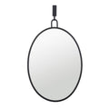 Varaluz 4DMI0110 Black Stopwatch 22x30 Oval Powder Room Mirror - Black Image 1