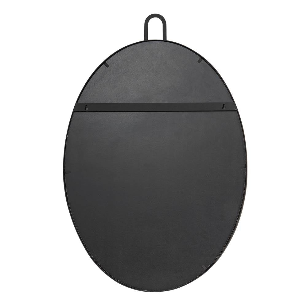 Varaluz 4DMI0110 Black Stopwatch 22x30 Oval Powder Room Mirror - Black Image 6