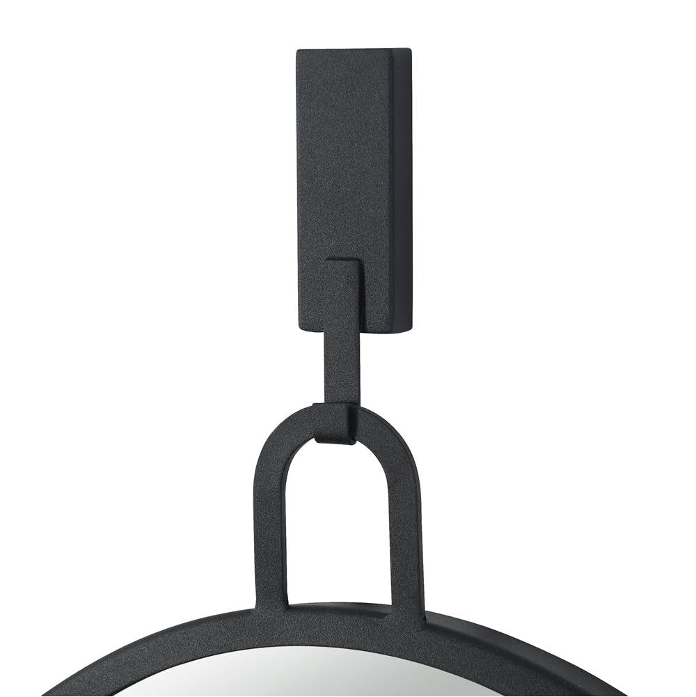 Varaluz 4DMI0110 Black Stopwatch 22x30 Oval Powder Room Mirror - Black Image 5