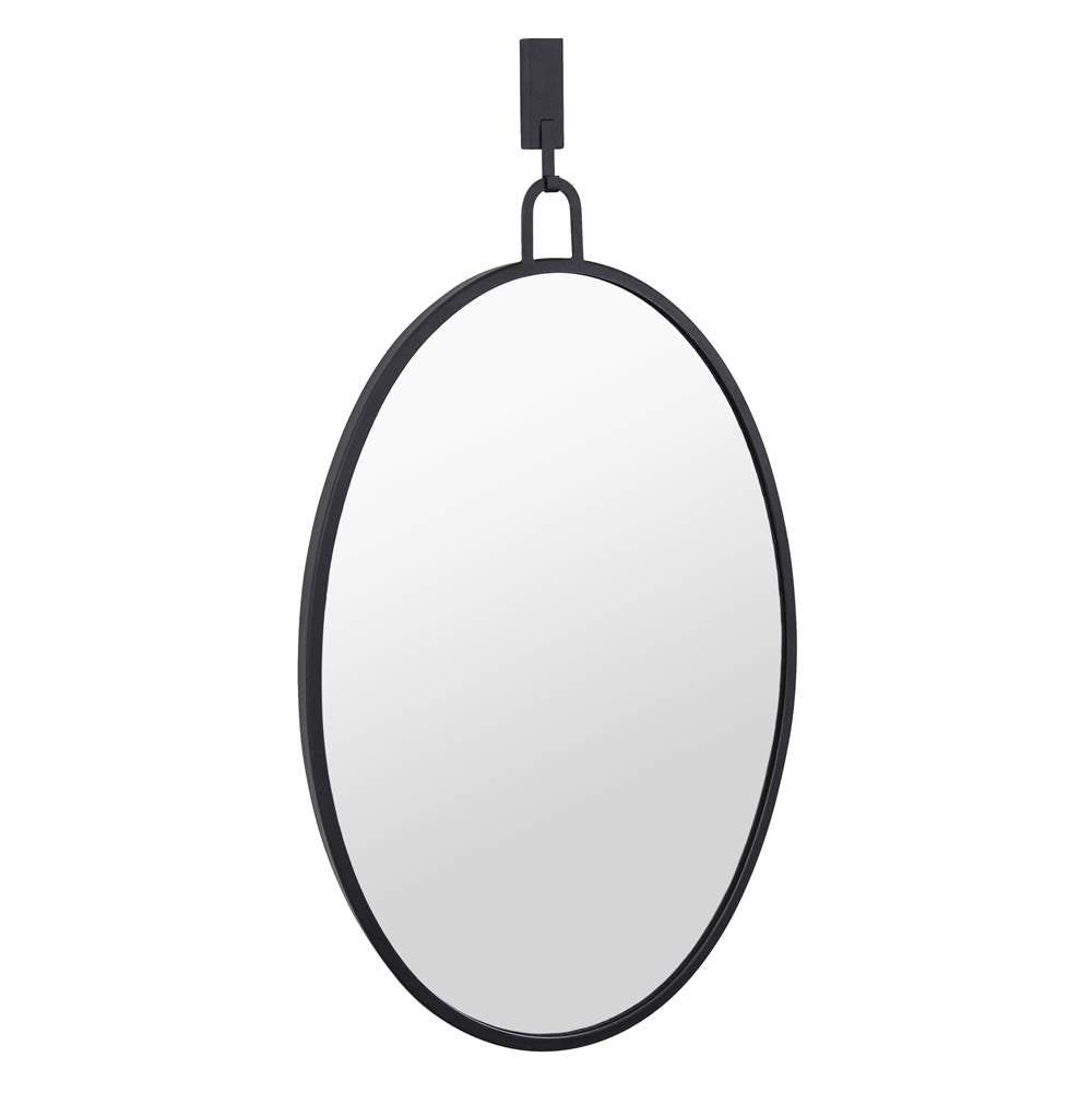 Varaluz 4DMI0110 Black Stopwatch 22x30 Oval Powder Room Mirror - Black Image 3