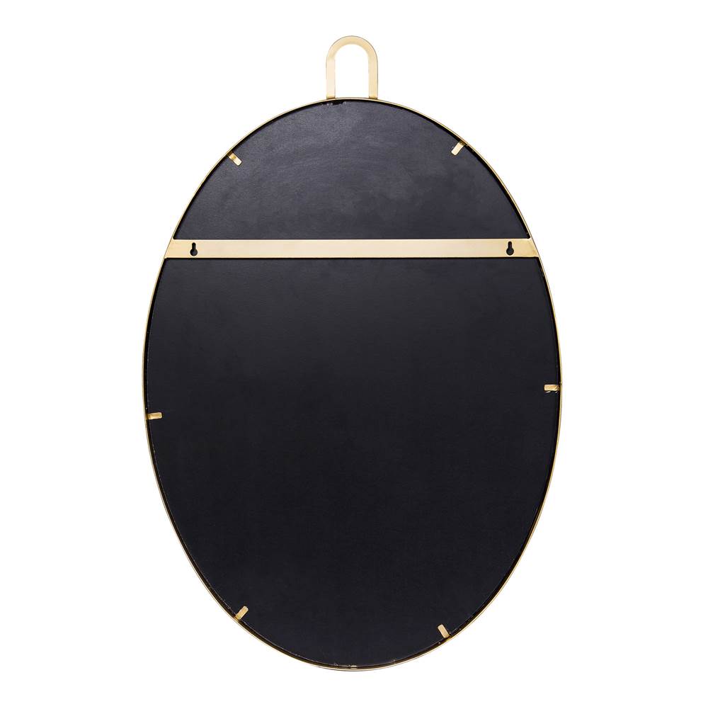 Varaluz 4DMI0111 Gold Stopwatch 22x30 Oval Powder Room Mirror - Gold Image 5