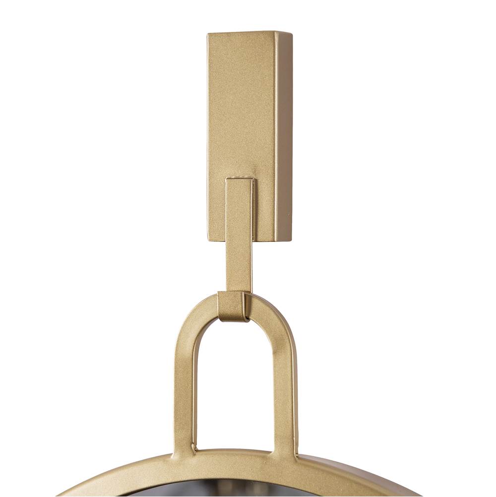 Varaluz 4DMI0111 Gold Stopwatch 22x30 Oval Powder Room Mirror - Gold Image 3