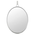 Varaluz 4DMI0112 Polished Nickel Stopwatch 22x30 Oval Powder Room Mirror - Polished Nickel Image 1