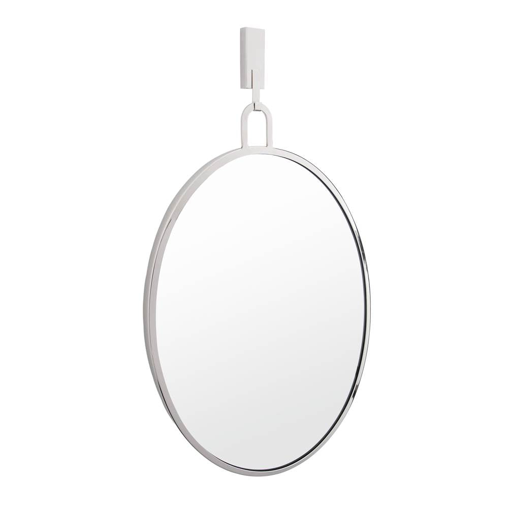 Varaluz Stopwatch 22x30 Oval Powder Room Mirror - Polished Nickel