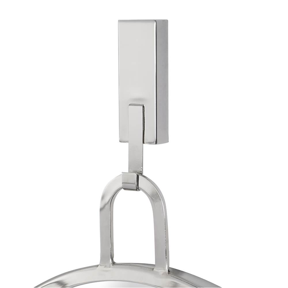 Varaluz 4DMI0112 Polished Nickel Stopwatch 22x30 Oval Powder Room Mirror - Polished Nickel Image 4