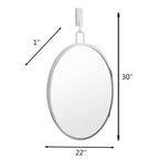 Varaluz 4DMI0112 Polished Nickel Stopwatch 22x30 Oval Powder Room Mirror - Polished Nickel Image 2