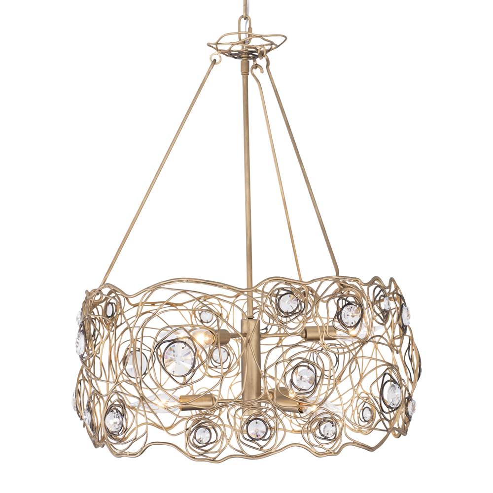 Varaluz 500C06HGOB Havana Gold Ombre Ethereal Rose 6-lt Chandelier - Havana Gold Ombre Image 1