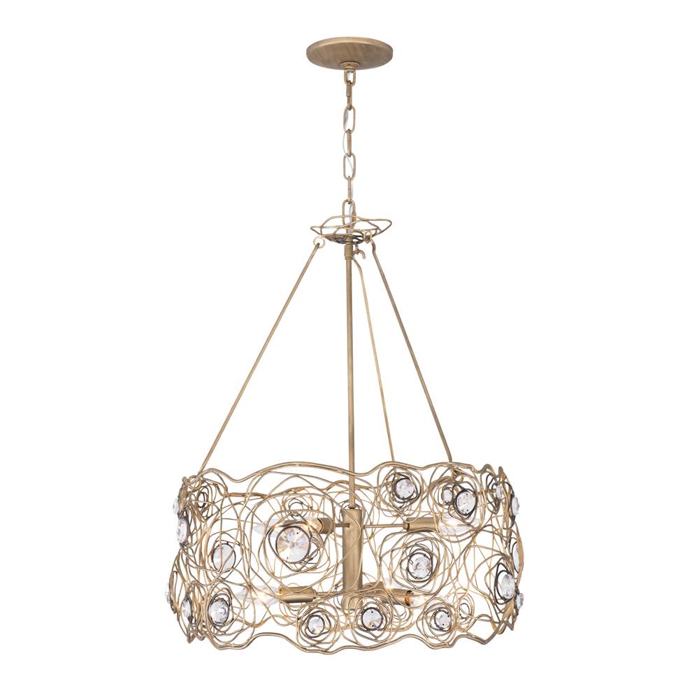 Varaluz Ethereal Rose Ethereal Rose 6-lt Chandelier - Havana Gold Ombre