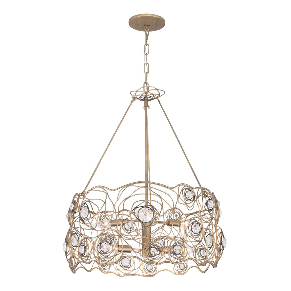 Varaluz 500C06HGOB Havana Gold Ombre Ethereal Rose 6-lt Chandelier - Havana Gold Ombre Image 9