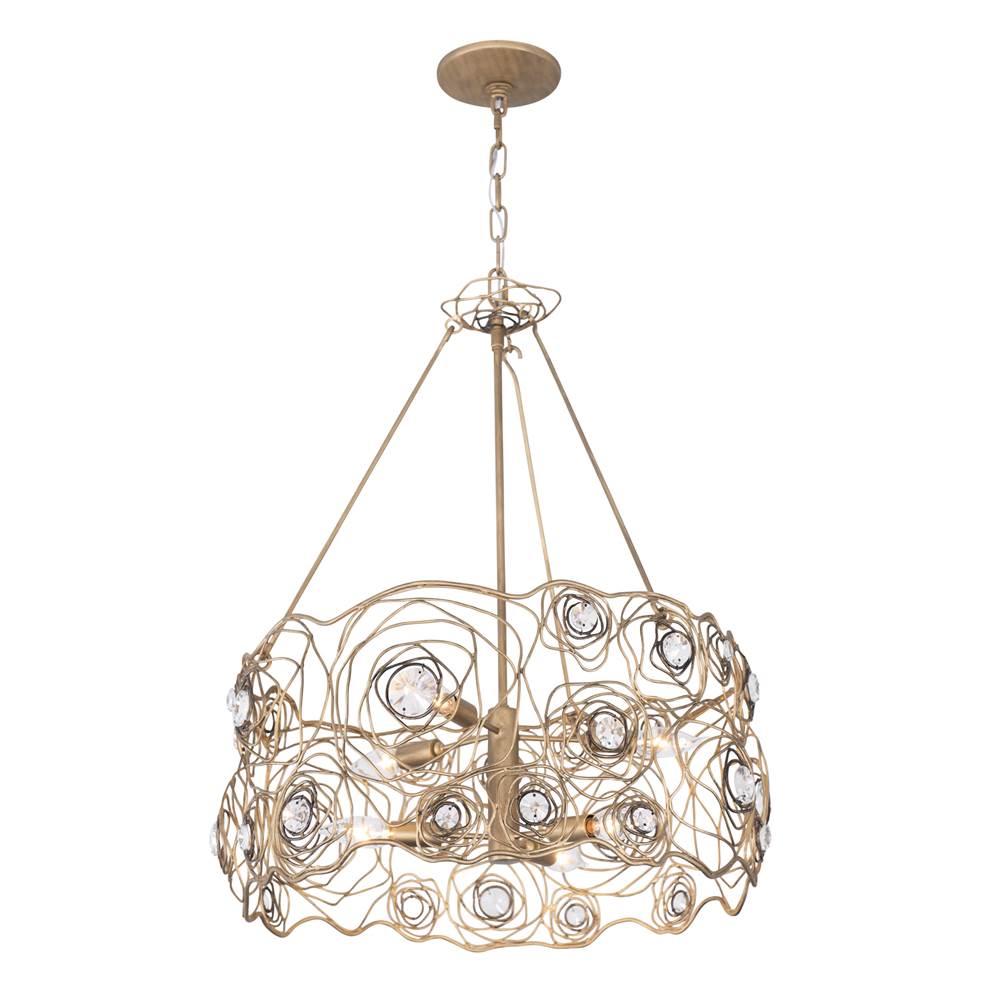 Varaluz 500C06HGOB Havana Gold Ombre Ethereal Rose 6-lt Chandelier - Havana Gold Ombre Image 8