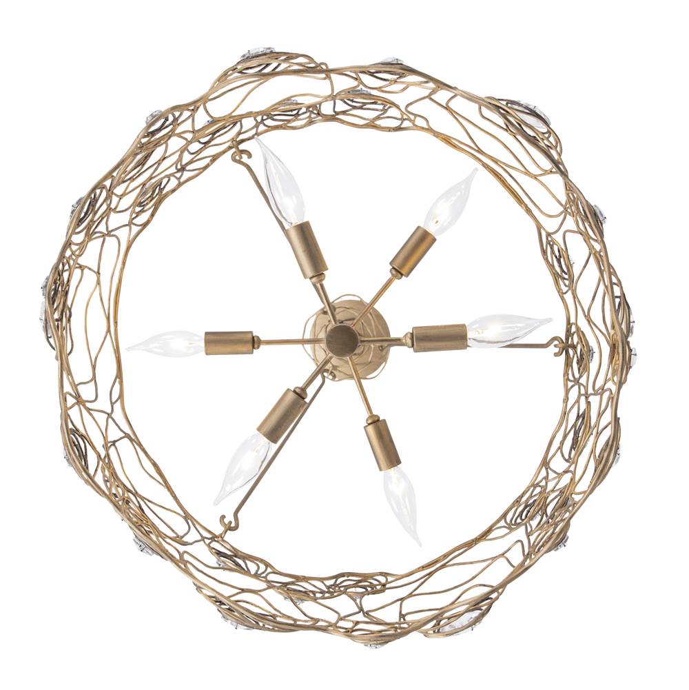 Varaluz 500C06HGOB Havana Gold Ombre Ethereal Rose 6-lt Chandelier - Havana Gold Ombre Image 7