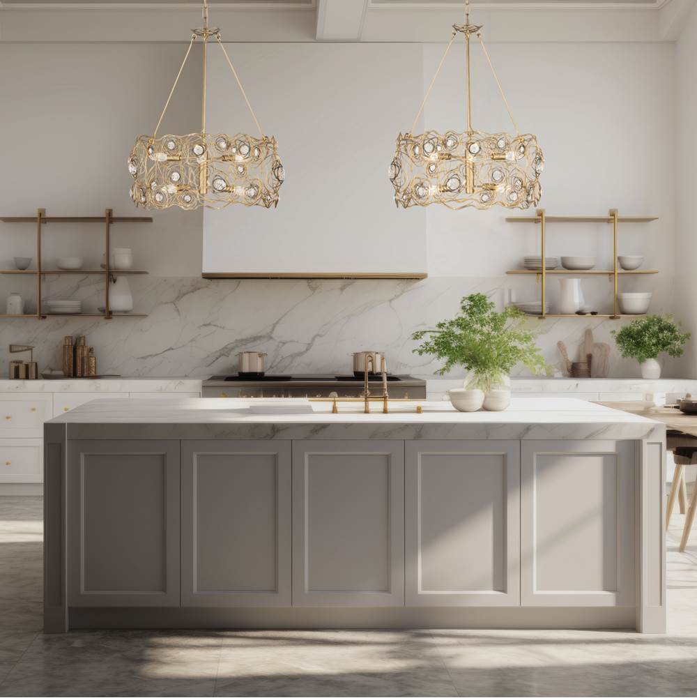 Varaluz 500C06HGOB Havana Gold Ombre Ethereal Rose 6-lt Chandelier - Havana Gold Ombre Image 6
