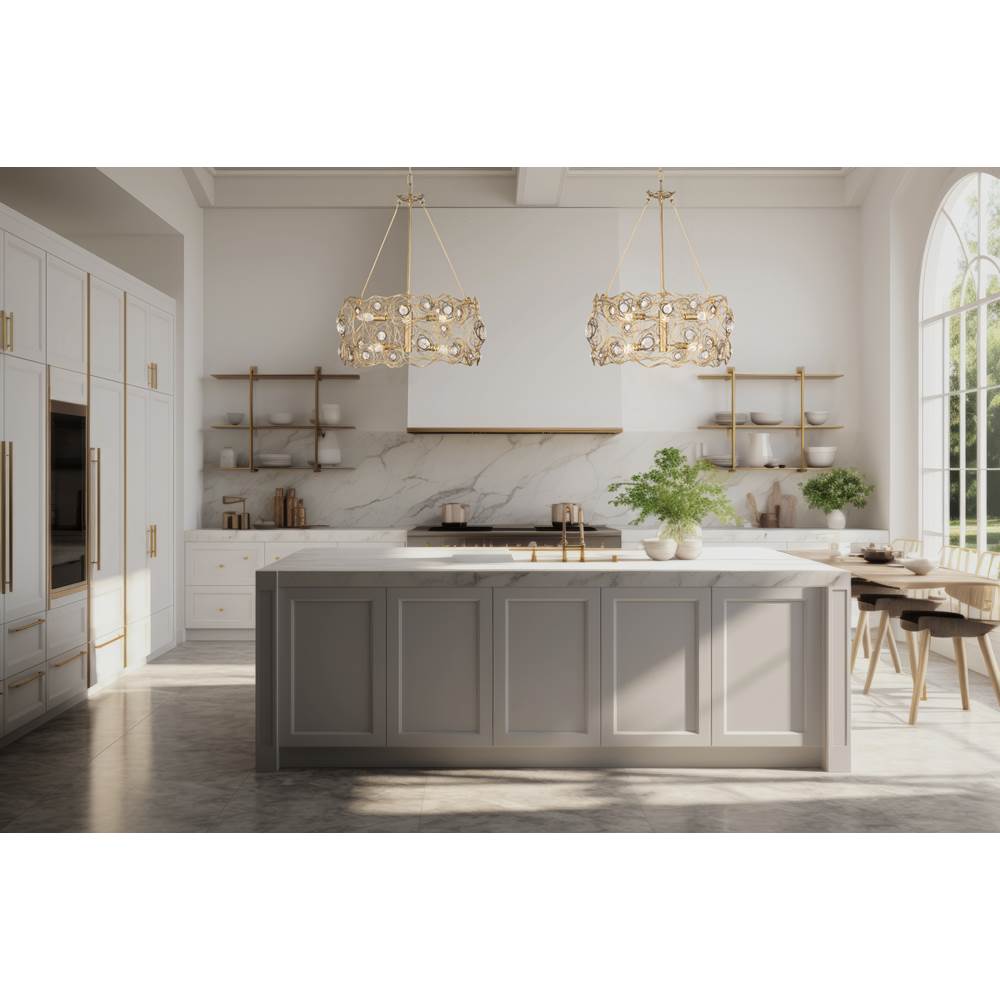 Varaluz 500C06HGOB Havana Gold Ombre Ethereal Rose 6-lt Chandelier - Havana Gold Ombre Image 5