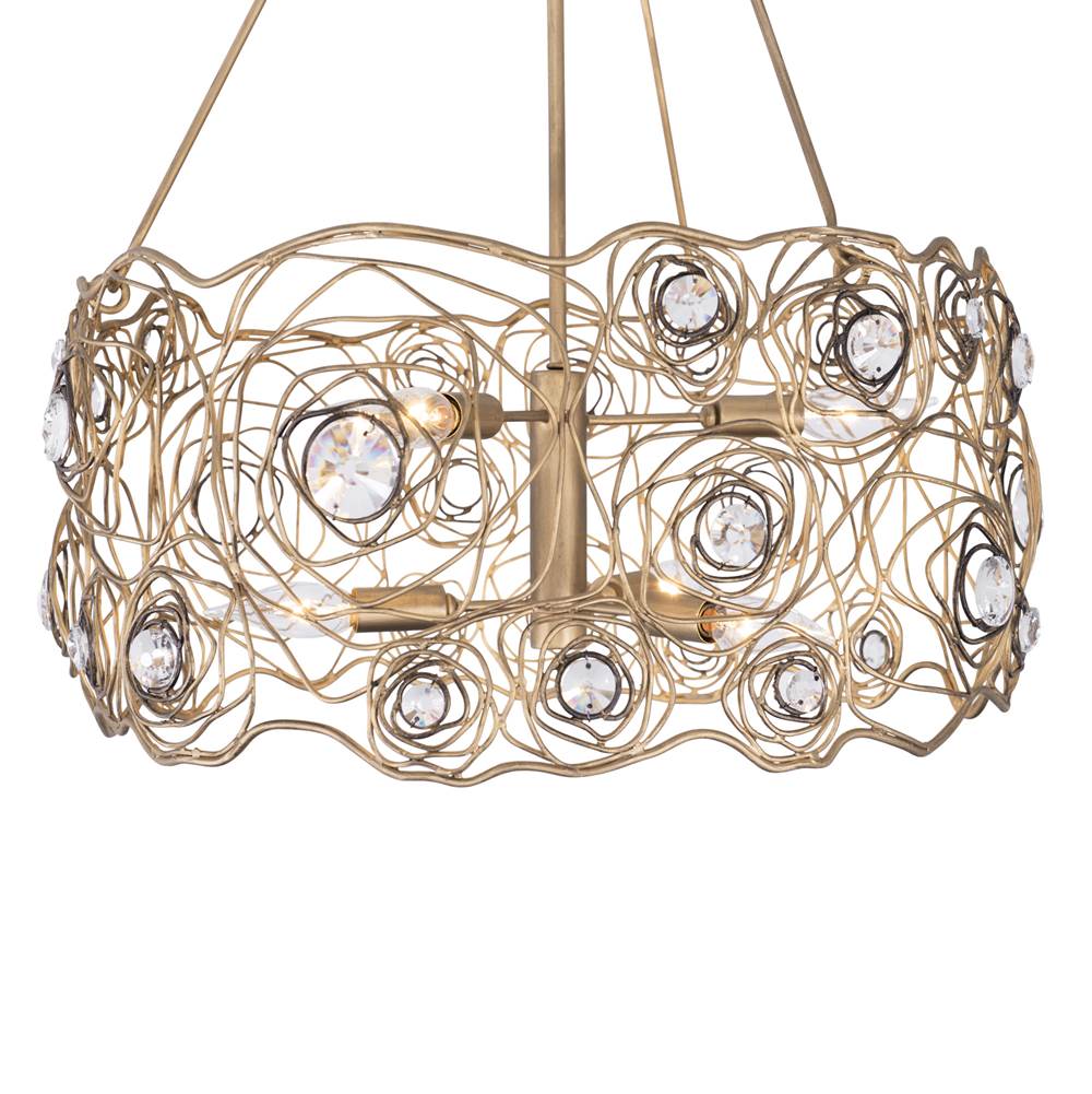 Varaluz 500C06HGOB Havana Gold Ombre Ethereal Rose 6-lt Chandelier - Havana Gold Ombre Image 3