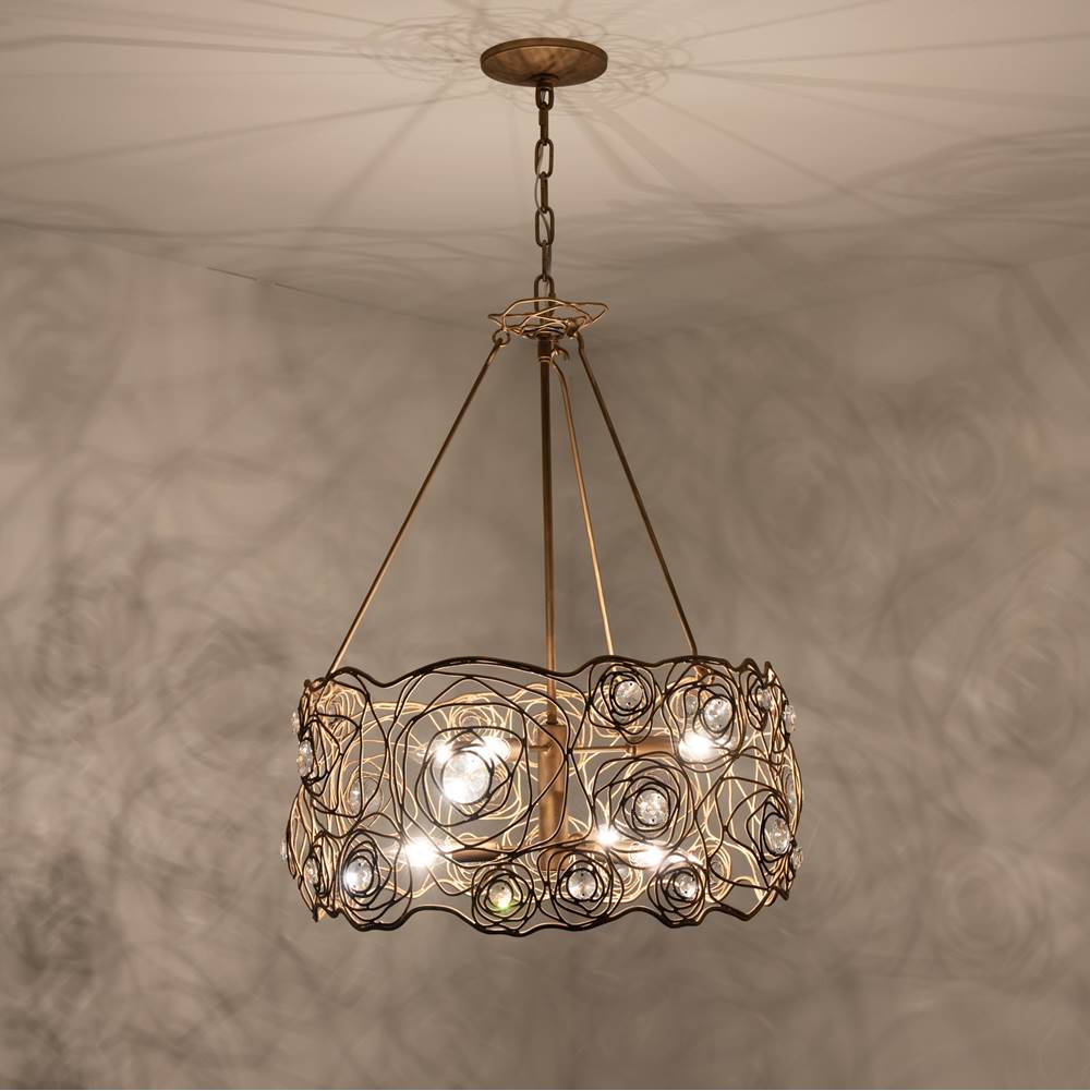 Varaluz 500C06HGOB Havana Gold Ombre Ethereal Rose 6-lt Chandelier - Havana Gold Ombre Image 2