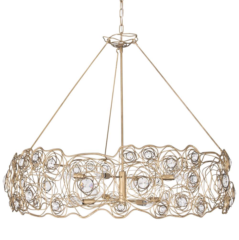Varaluz 500C08HGOB Havana Gold Ombre Ethereal Rose 8-lt Chandelier - Havana Gold Ombre Image 1