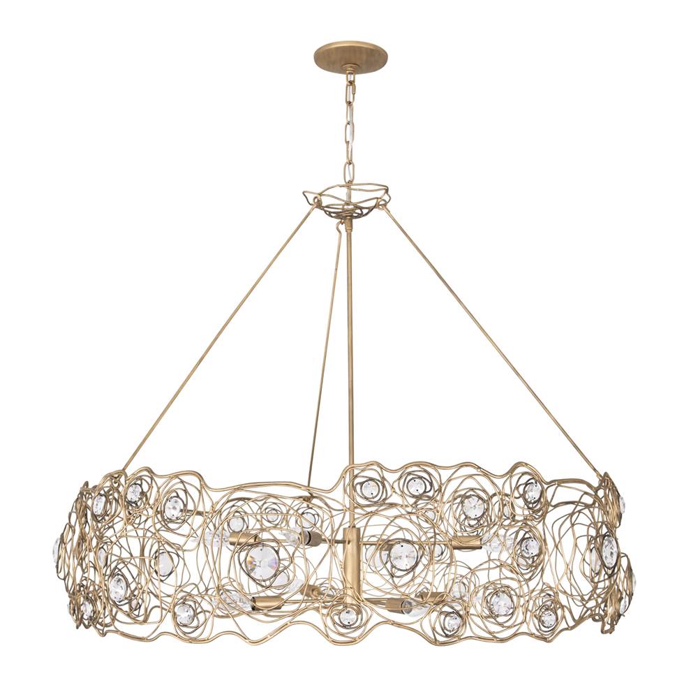 Varaluz Ethereal Rose Ethereal Rose 8-lt Chandelier - Havana Gold Ombre