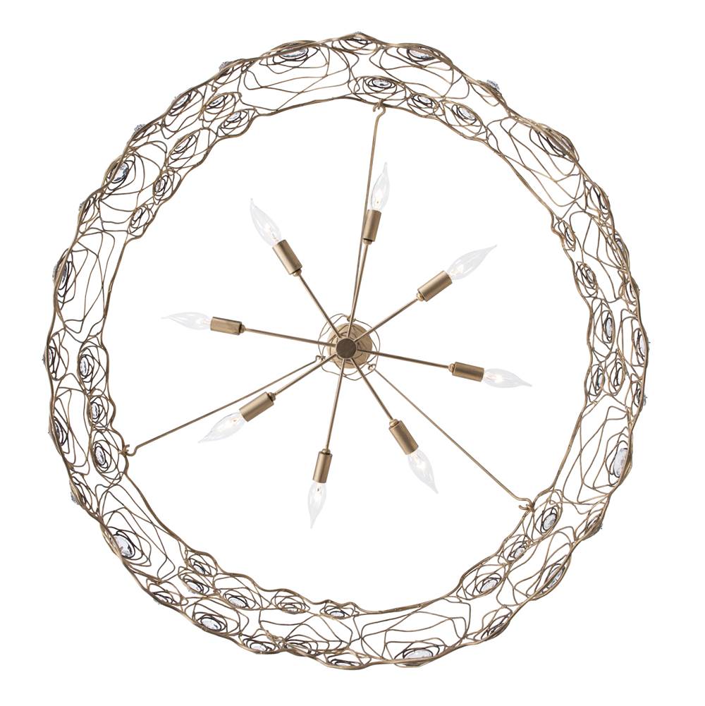 Varaluz 500C08HGOB Havana Gold Ombre Ethereal Rose 8-lt Chandelier - Havana Gold Ombre Image 4