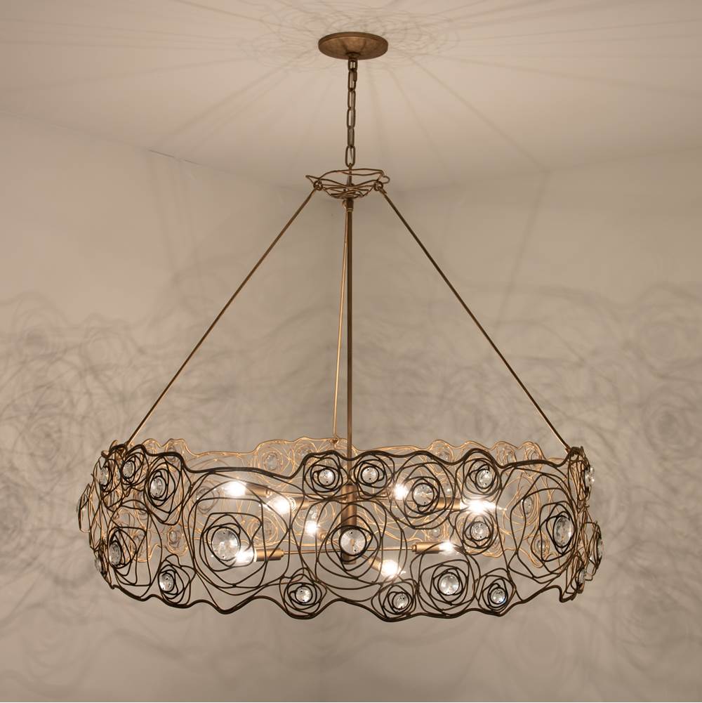 Varaluz 500C08HGOB Havana Gold Ombre Ethereal Rose 8-lt Chandelier - Havana Gold Ombre Image 2