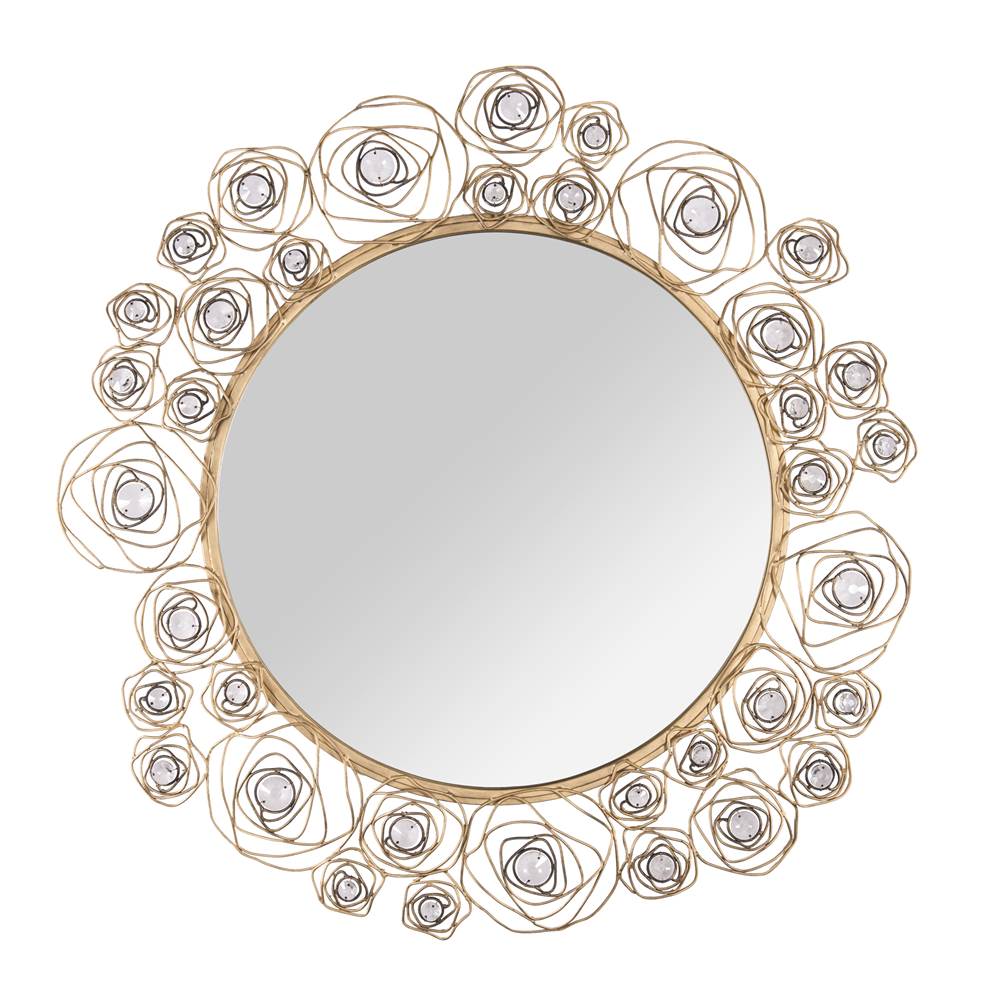 Varaluz 500MI37HGOB Havana Gold Ombre Ethereal Rose 38-in Wall Mirror - Havana Gold Ombre Image 1