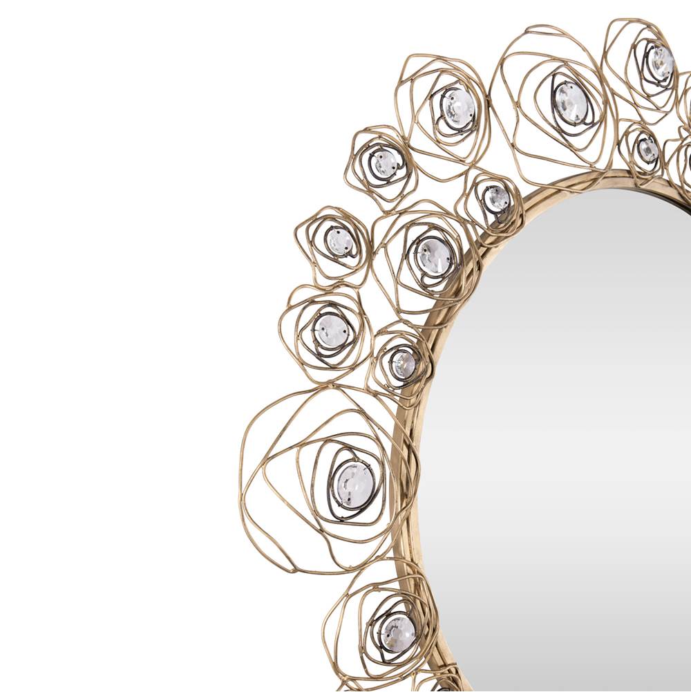 Varaluz 500MI37HGOB Havana Gold Ombre Ethereal Rose 38-in Wall Mirror - Havana Gold Ombre Image 2