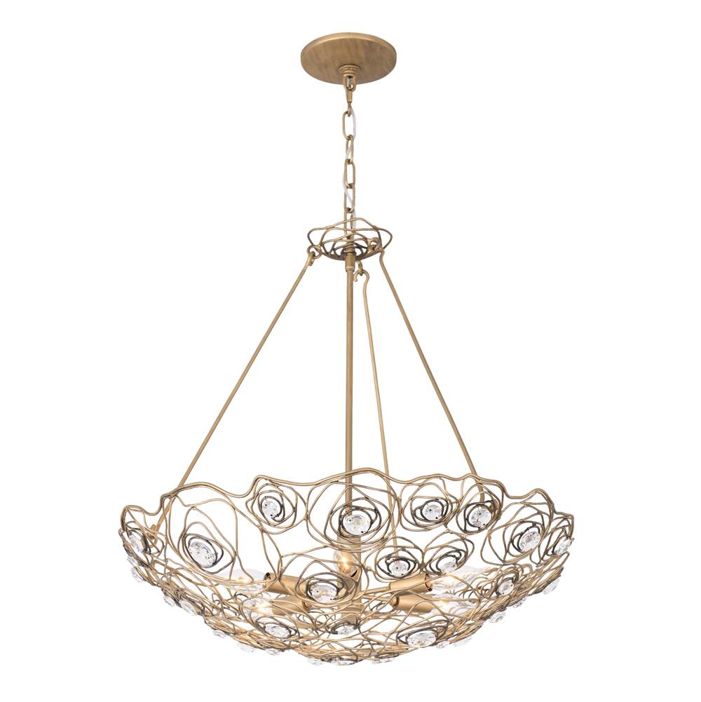 Varaluz 500P06HGOB Havana Gold Ombre Ethereal Rose 6-lt Inverted Pendant - Havana Gold Ombre Image 4