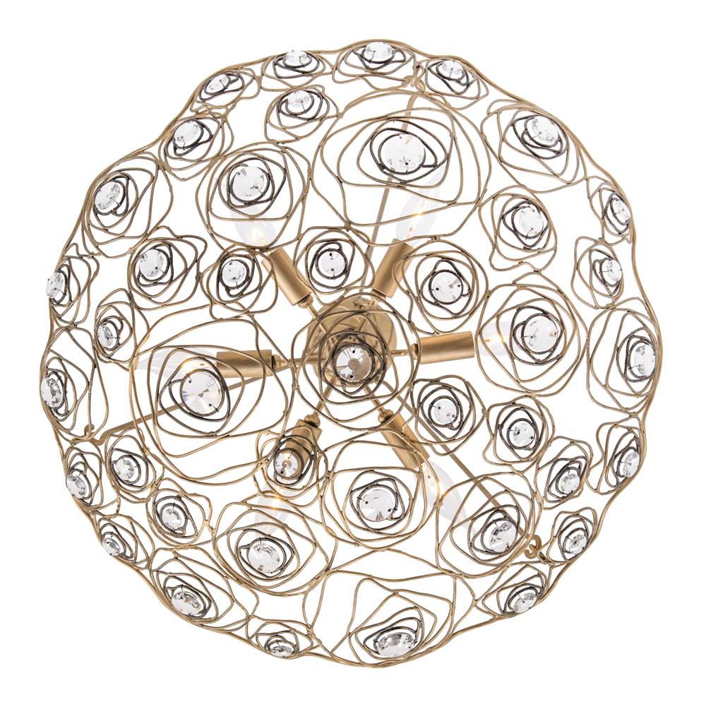 Varaluz 500P06HGOB Havana Gold Ombre Ethereal Rose 6-lt Inverted Pendant - Havana Gold Ombre Image 3