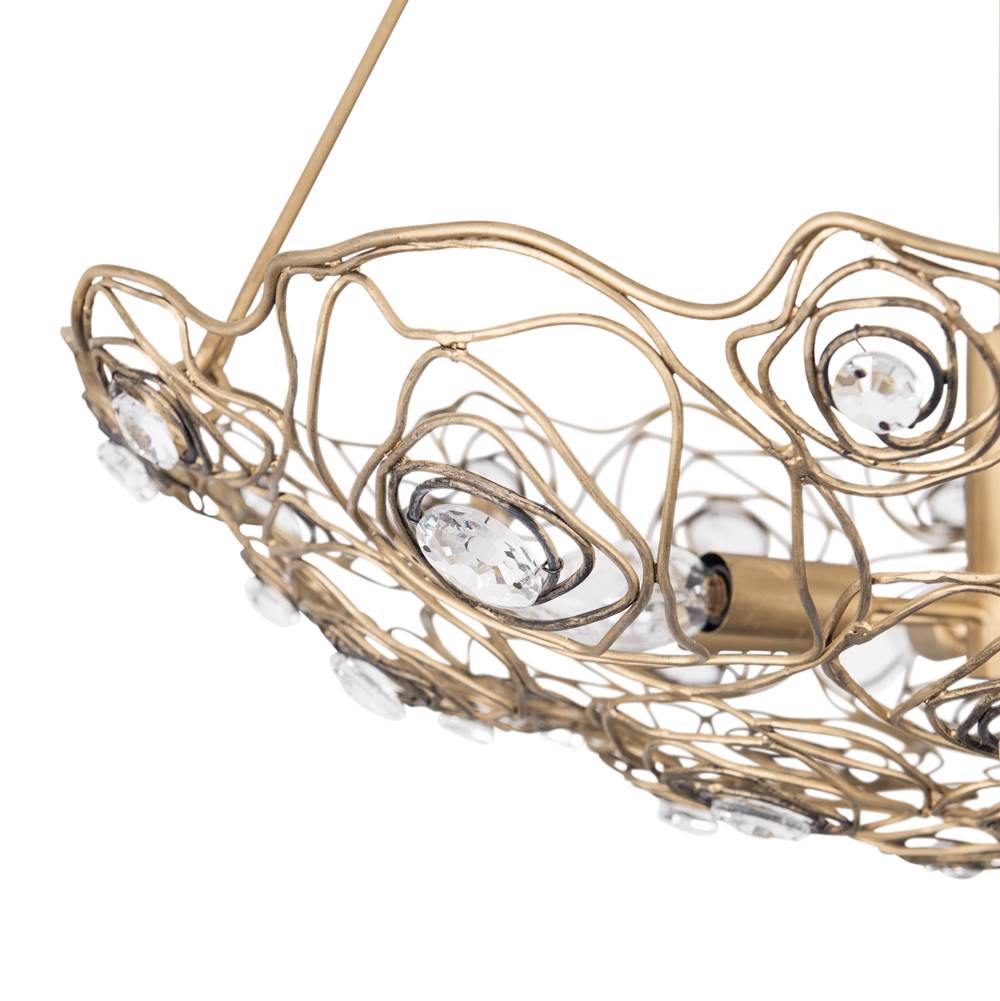 Varaluz 500P06HGOB Havana Gold Ombre Ethereal Rose 6-lt Inverted Pendant - Havana Gold Ombre Image 2