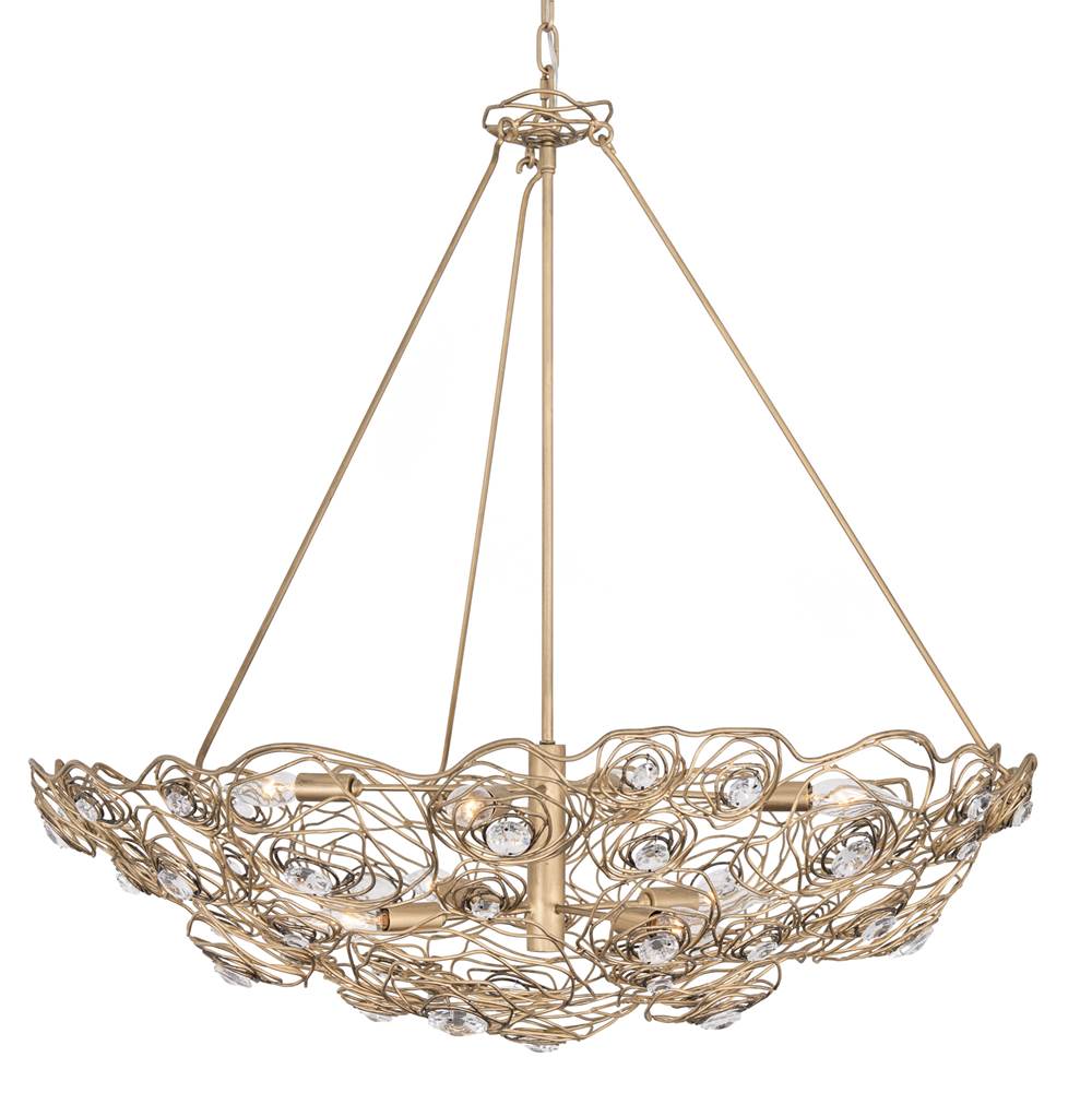 Varaluz 500P08HGOB Havana Gold Ombre Ethereal Rose 8-lt Inverted Pendant - Havana Gold Ombre Image 1