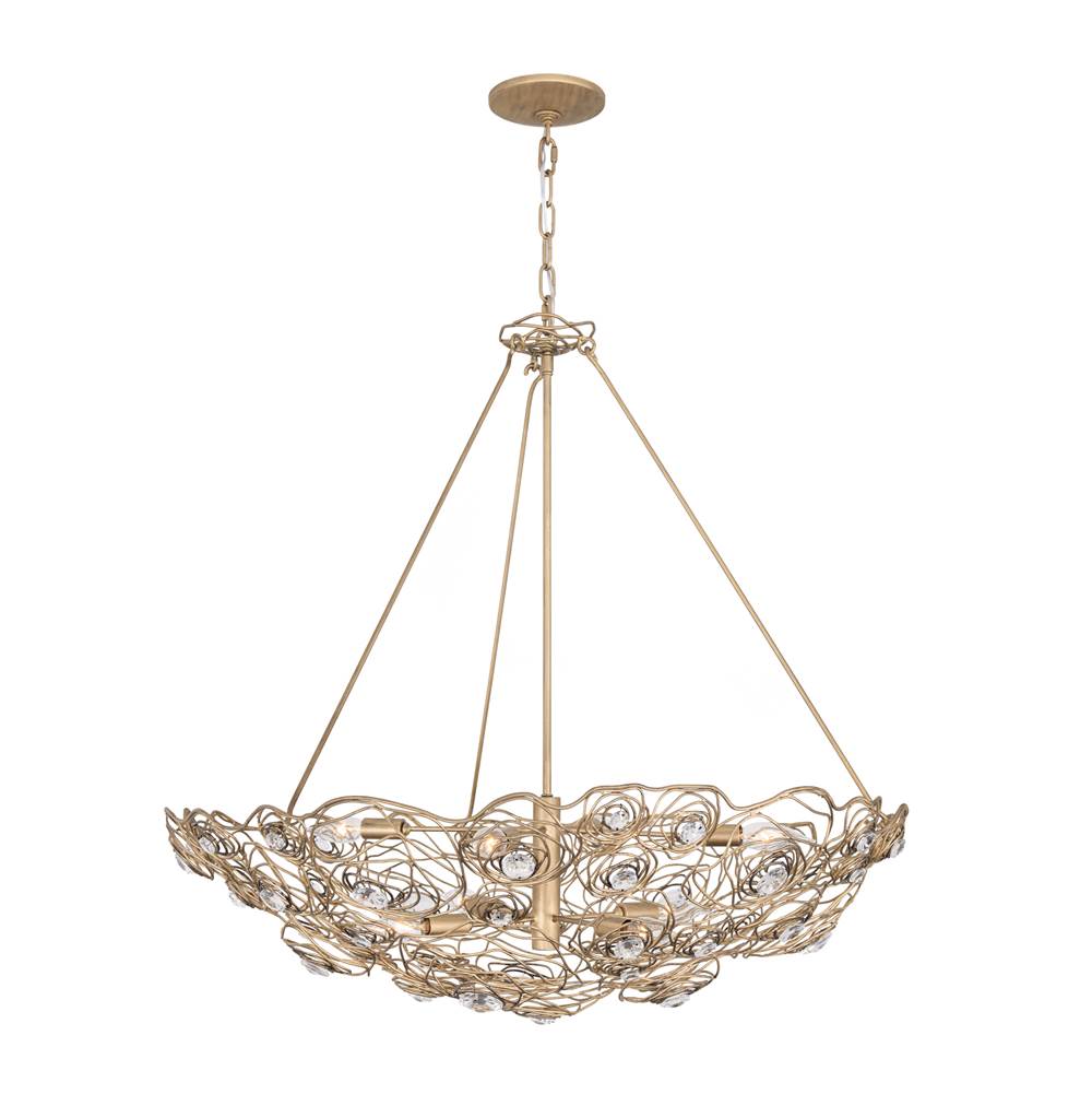 Varaluz Ethereal Rose Ethereal Rose 8-lt Inverted Pendant - Havana Gold Ombre