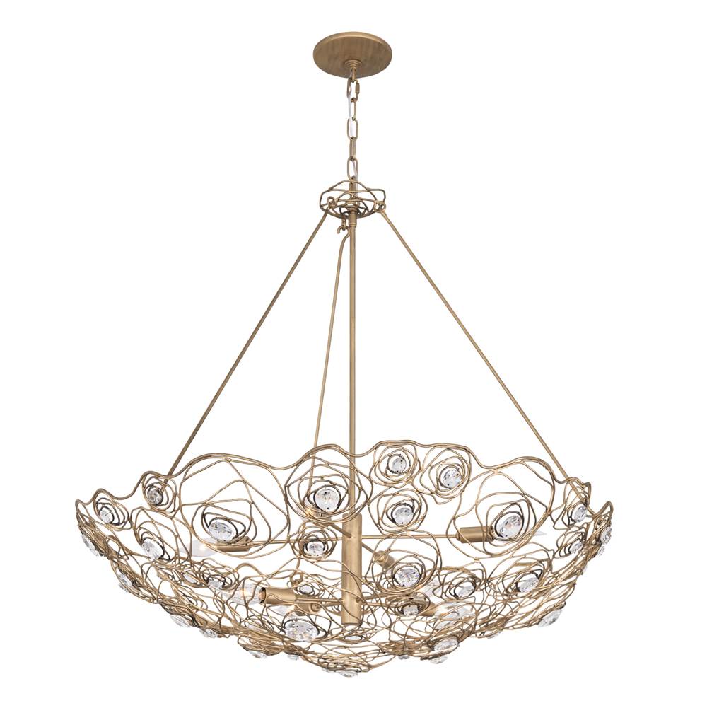 Varaluz 500P08HGOB Havana Gold Ombre Ethereal Rose 8-lt Inverted Pendant - Havana Gold Ombre Image 5